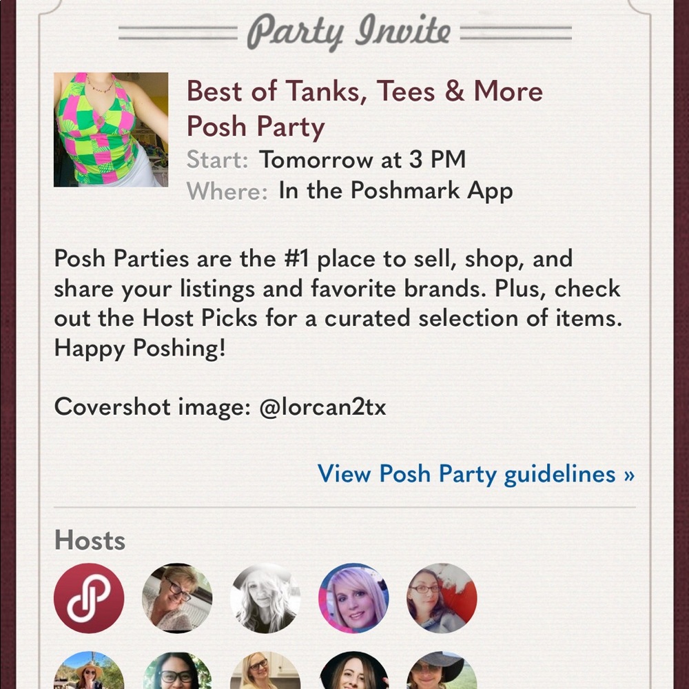 Best of Tanks, Tees & More Posh Party: May 25 12pm PDT / 3pm EDT - Picture 2 of 3